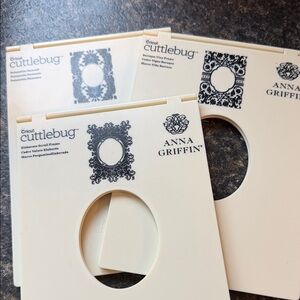 Cricut Cuttlebug Anna Griffin 3 Embossing Folders
